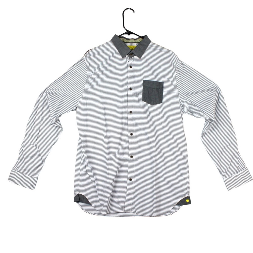 Descendant Of Thieves Dres Ladro Shirt Men 2XL Gray Limited Edition Striped